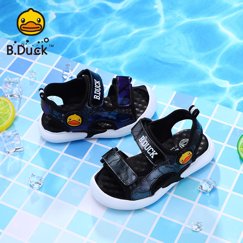 小黄鸭童鞋魔术贴凉鞋男童夏季沙滩鞋2019新款韩版软底防滑儿童鞋|msdalam kategori kasut kanak-kanak/Kasut bayi/kasut ibu bapa dan anak, Sandal - dari Buy2taobao.com untuk memberikan perkhidmatan ejen Taobao profesional membeli