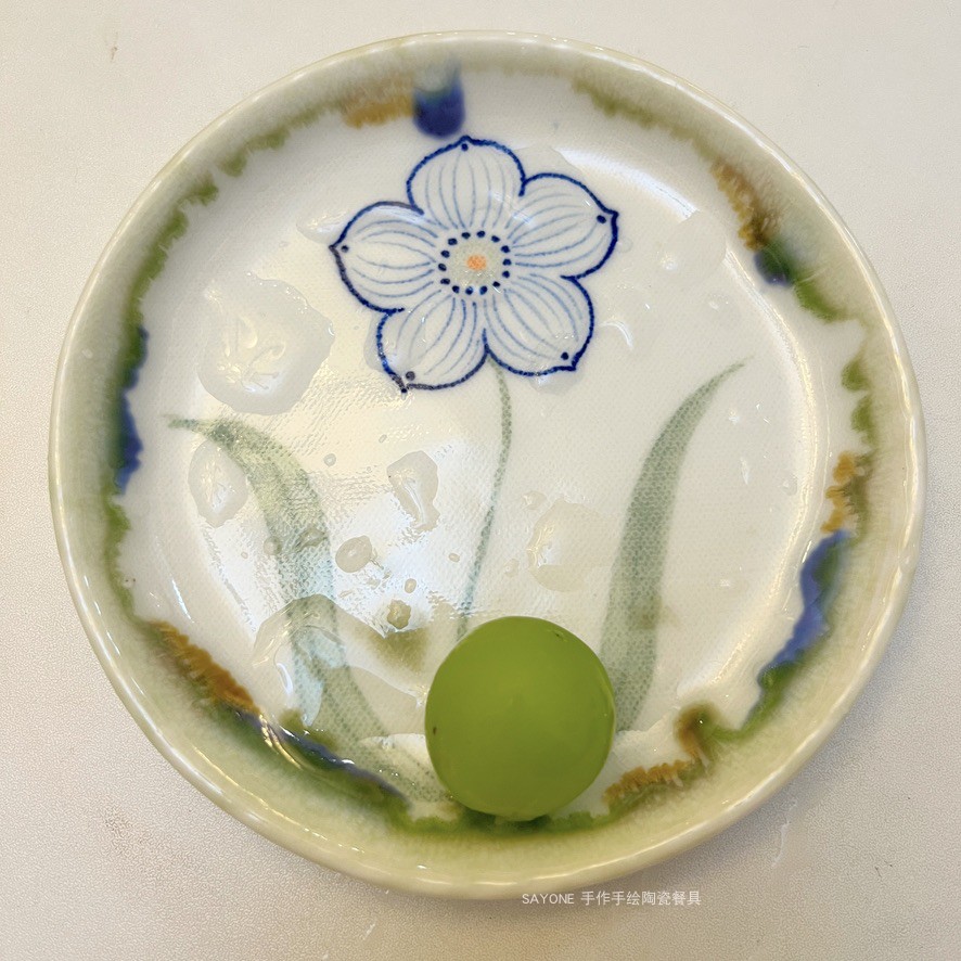 SAYONE 新款「蓝色野花盘」早餐方盘陶瓷餐具花卉菜盘碟手绘手作