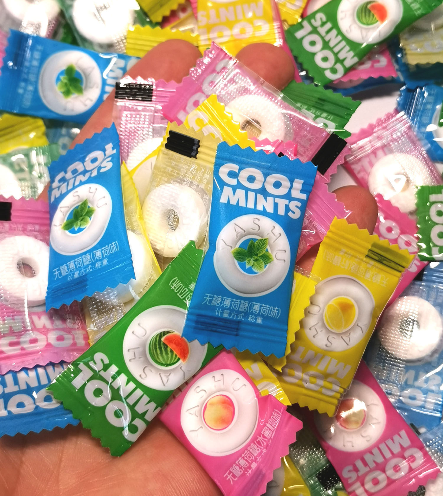 雅树无糖薄荷糖500g 压片糖水果味 前台摆盘散装糖果休息零食包邮