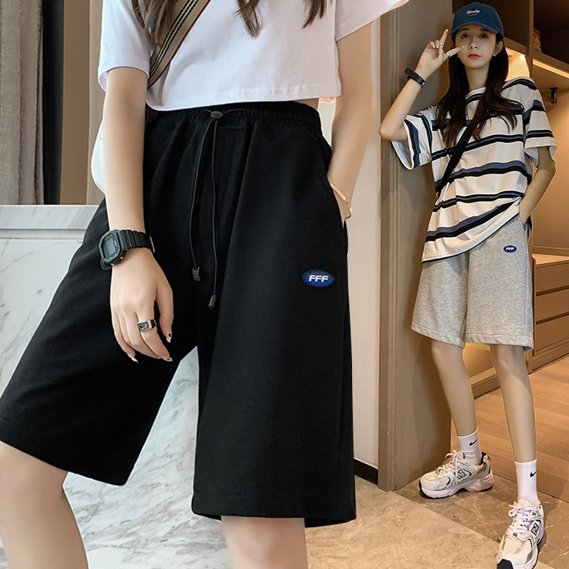 5分裤女运动大裤衩子女外穿半腿裤女夏齐膝短裤女潮ins宽松五分薄