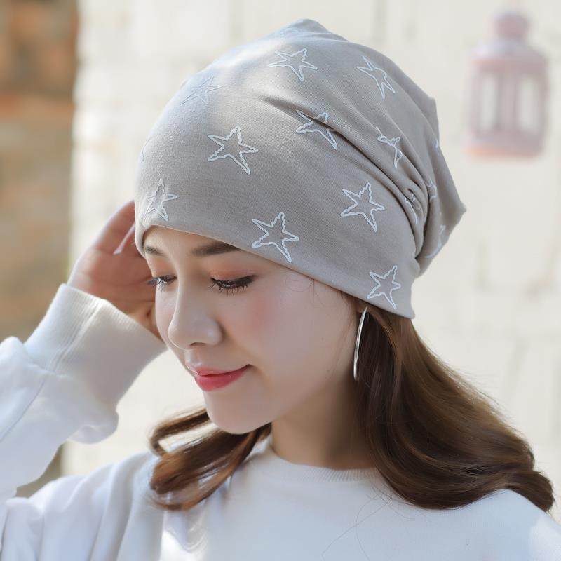化疗后女士帽薄款脱发光头戴的帽子夏季薄款时尚韩版包头帽堆堆帽