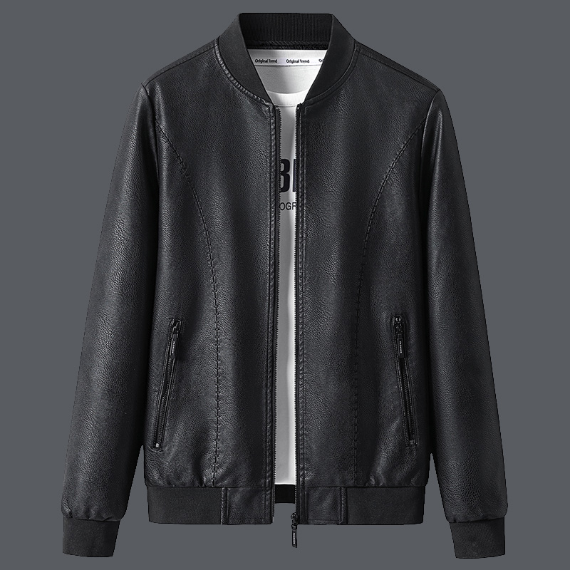 柔软皮衣2022年新款秋冬季男装休闲皮夹克男高级仿真皮pu皮外套