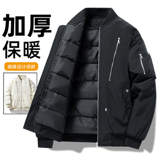 设计感棉衣男飞行员夹克棉服冬季短款夹棉加厚外套美式潮牌棒球服