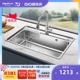 欧琳水槽单槽套餐 厨房304不锈钢洗菜盆 洗碗槽大单槽 洗碗槽水池