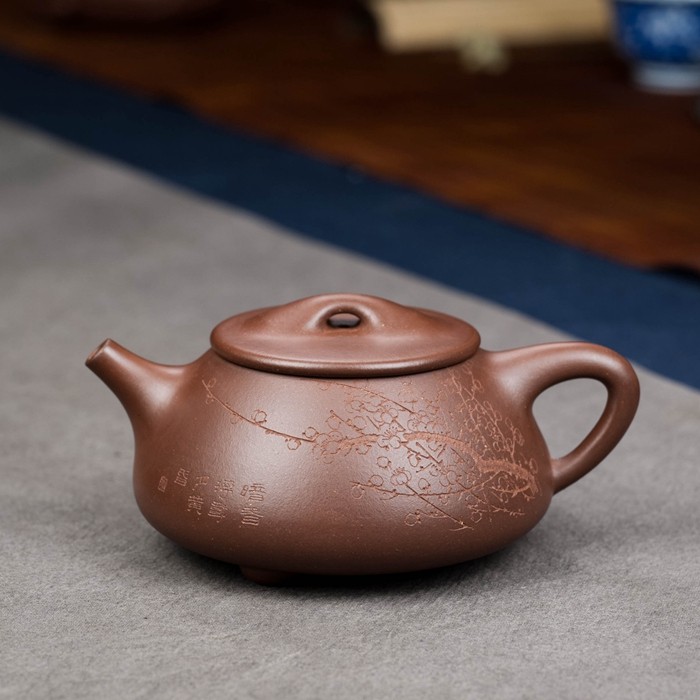 宜兴紫砂壶茶壶茶具 全纯手工大满瓢霸王瓢刘晶莹 名家精品老紫泥