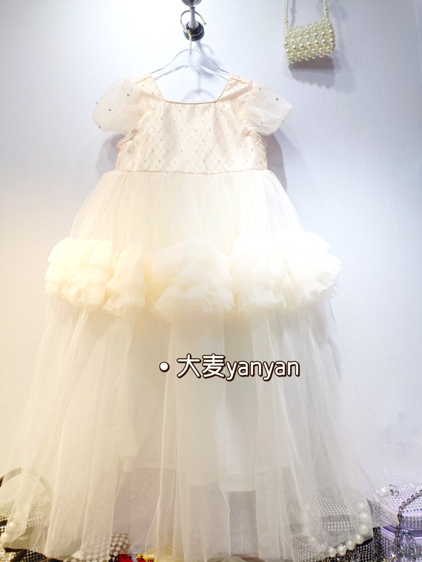2023春夏新款女童短袖公主裙表演长款礼服裙jamiya