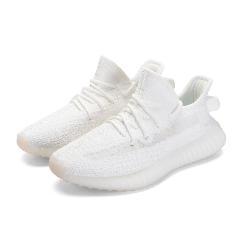 椰子鞋350v2白冰淇淋男女鞋爆米花软底boost真爆满天星运动跑步鞋