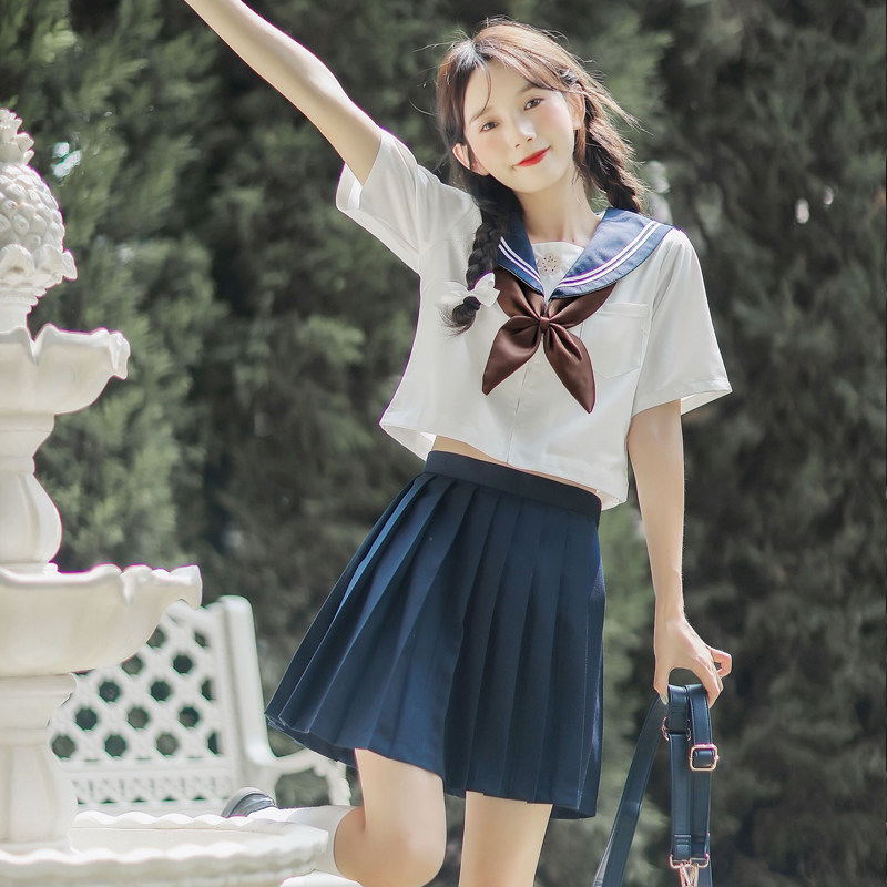 2022年新款学院风日系学生水手服jk制服短裙套装女正版小个子夏季