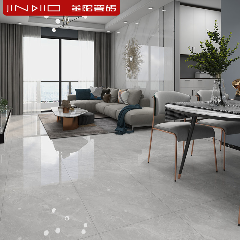 灰色通体大理石瓷砖600x1200现代简约地砖客厅墙砖大板防滑地板砖