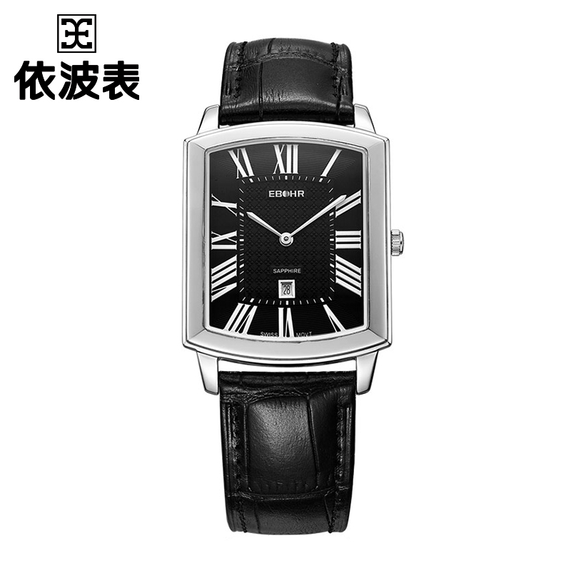 According to wave table Switzerland quartz Movement Ebohr watch black Retro leisure time Belt calendar Watch 2010in the Wristwatch , Watch category - from Buy2taobao.com to provide professional Taobao agent buy service