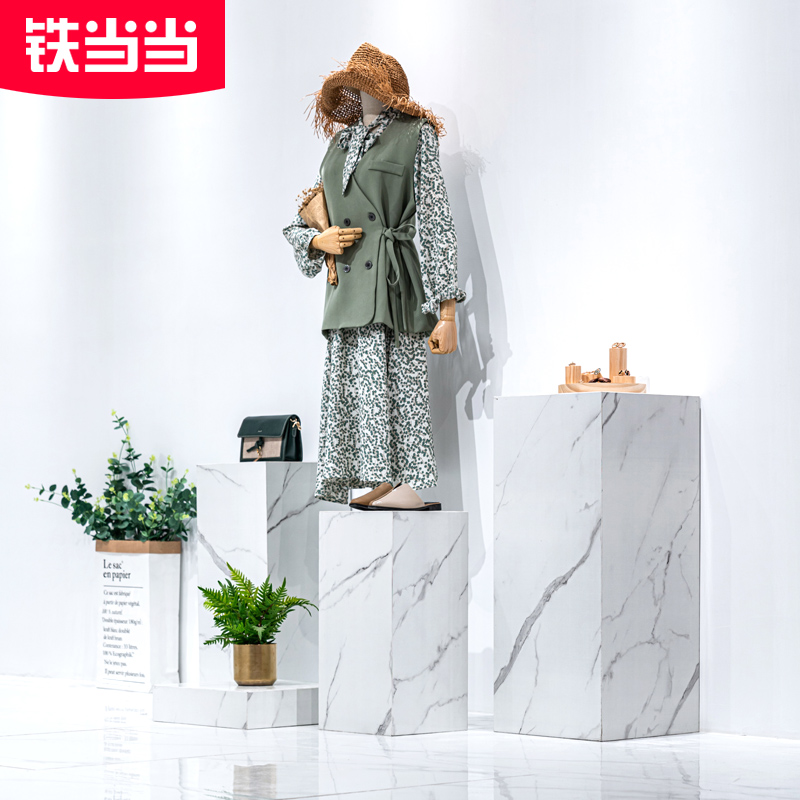 展示地台服裝店仿大理石紋路方形高低展台女裝店鋪模特道具展示架在類目 商業/辦公傢俱, 服裝店傢俱, 展示地台/底座中 - 來自Buy2taobao.com提供專業的淘寶代購服務