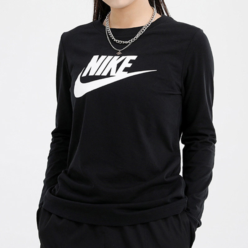 nike耐克女装官网旗舰正品运动服休闲圆领长袖上衣t恤 bv6172-010
