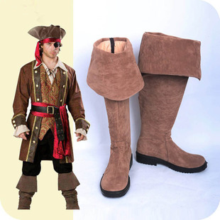 加勒比海盗 杰克船长男海盗cos 鞋定制