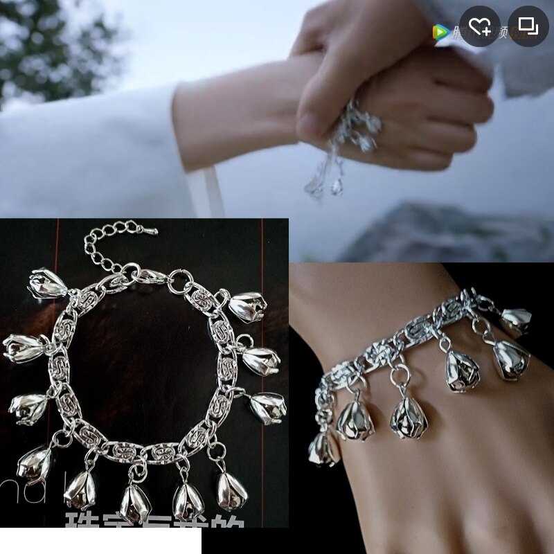 三生三世枕上书同款迪丽热巴白凤九铃铛手链手镯手饰古装采耳表演