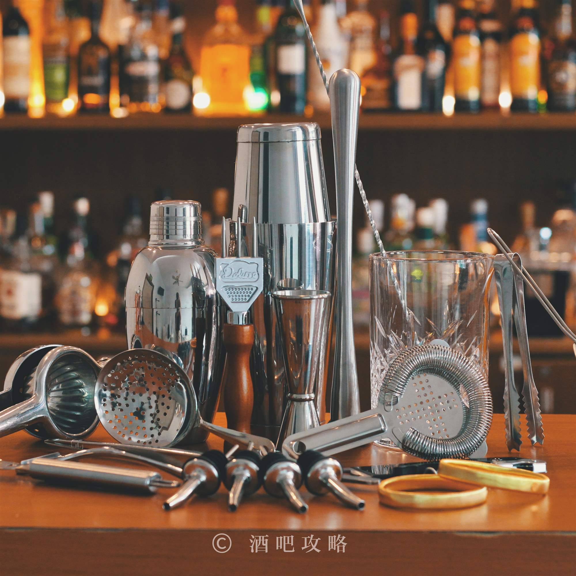 套装调酒酒吧攻略调酒师标配基础全能工具酒器调酒器