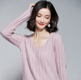 羊毛衫2019秋冬季新款薄圆领修身百搭套头打底长袖纯色女式针织衫
