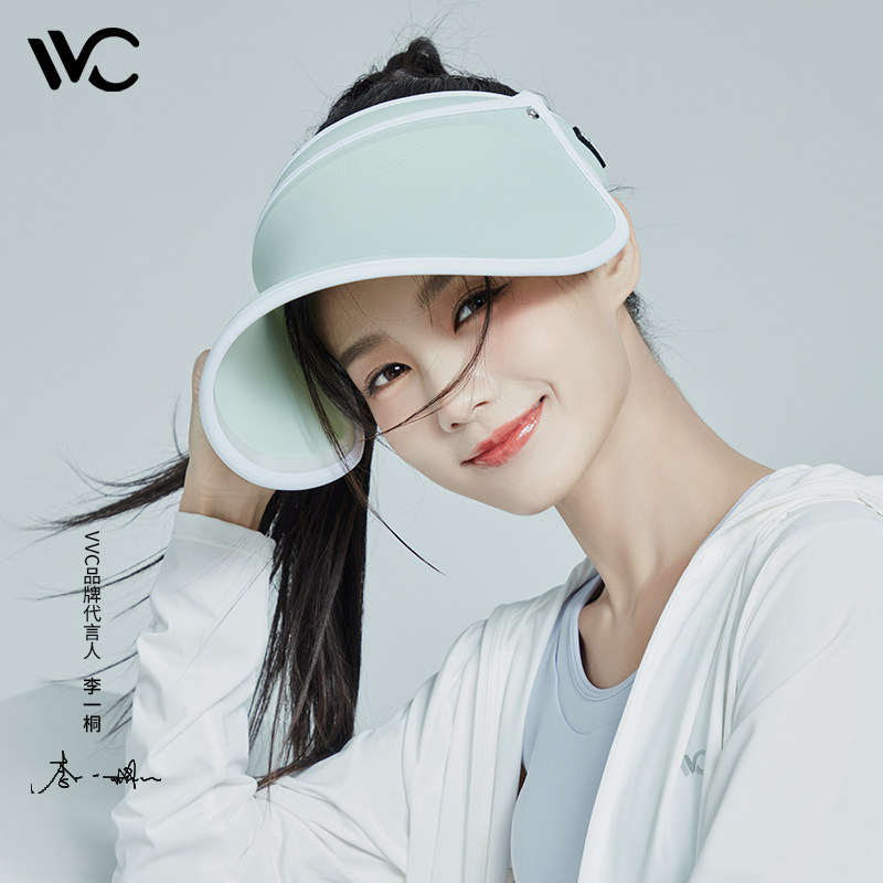 vvc防晒帽女空顶防紫外线全脸遮阳帽太阳帽子运动夏季骑车大帽檐