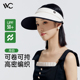 vvc防晒帽女防紫外线遮脸运动户外空顶太阳帽子夏遮阳帽