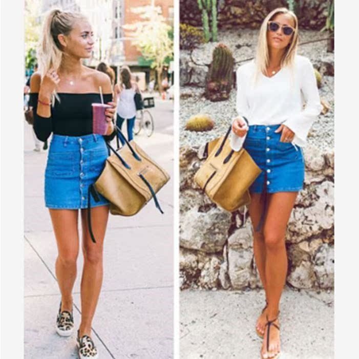 2018Fashion Denim Skirts Sexy Casual Women Jean Short Skirtin the Women's clothing/Boutique , Skirts category - from Buy2taobao.com to provide professional Taobao agent buy service