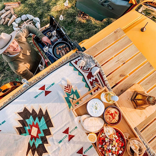 ins民族风野餐垫防潮垫野餐布波西米亚地毯户外露营地垫装备用品