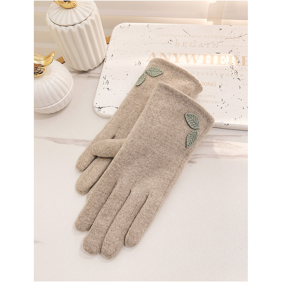 手套冬季女保暖防寒风可爱骑行电动车薄款加绒加厚春秋天棉毛羊绒