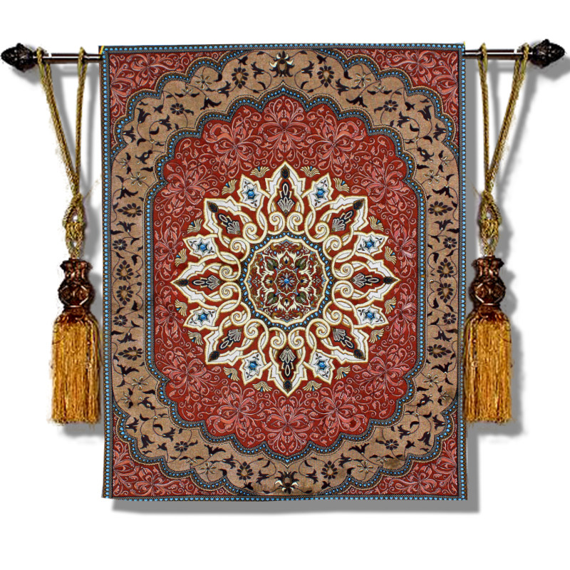 清仓甩货高端比利时挂毯吸音壁毯画别墅软装挂件卧室挂布虚空