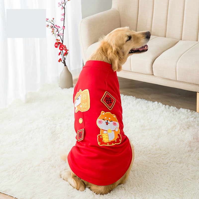新年喜庆大狗狗过年衣服中型大型犬金毛边牧拉布拉多宠物秋冬加厚|ruв категории животное/Животное питание и принадлежностей, одежды и аксессуаров для домашних животных, домашний костюм/плащ - от Buy2taobao.com для оказания профессиональной услуги покупки агента Taobao
