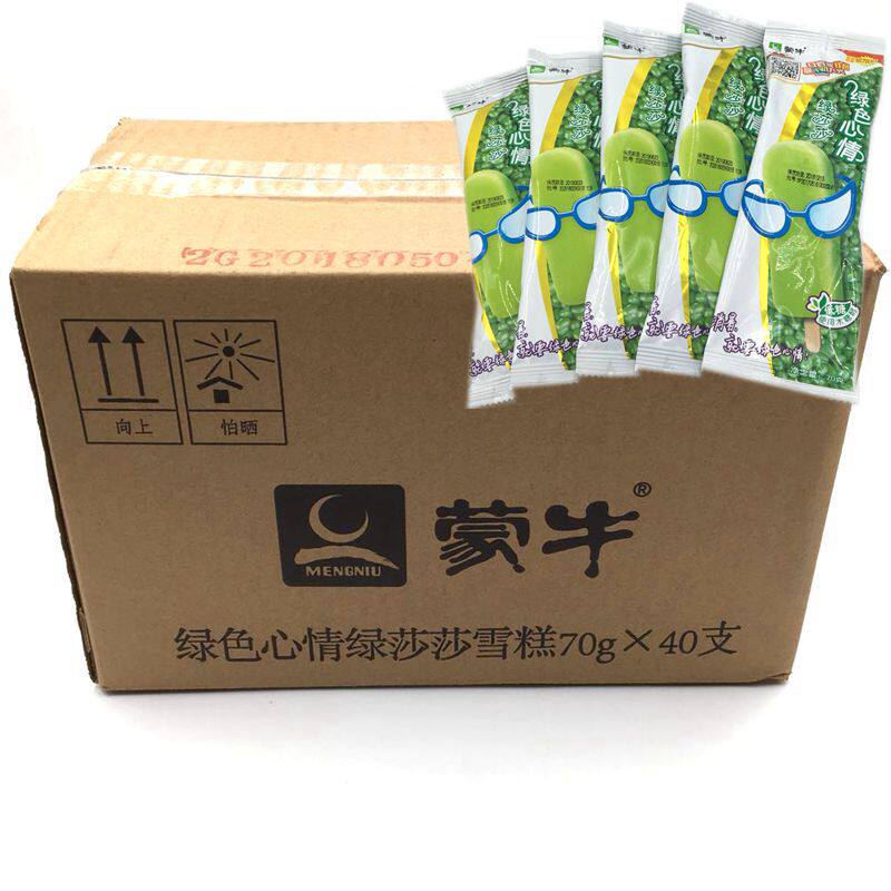 蒙牛绿色心情雪糕 绿豆沙冰棍冰棒冰激凌 整箱40支 江浙沪皖 包邮