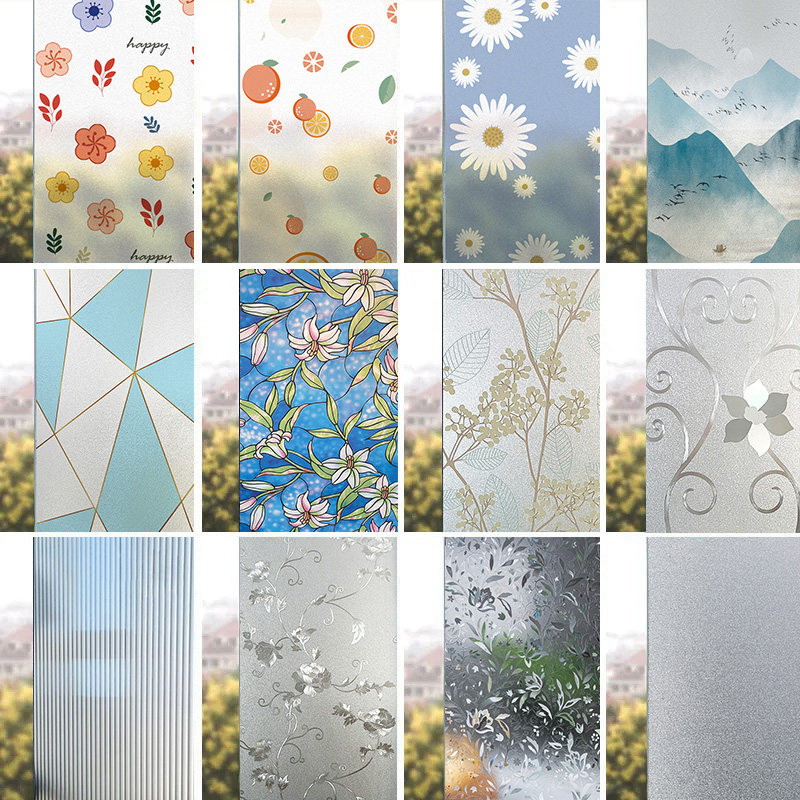 静电磨砂玻璃贴纸防窥防走光浴室卫生间窗贴膜窗户遮光透光不透明