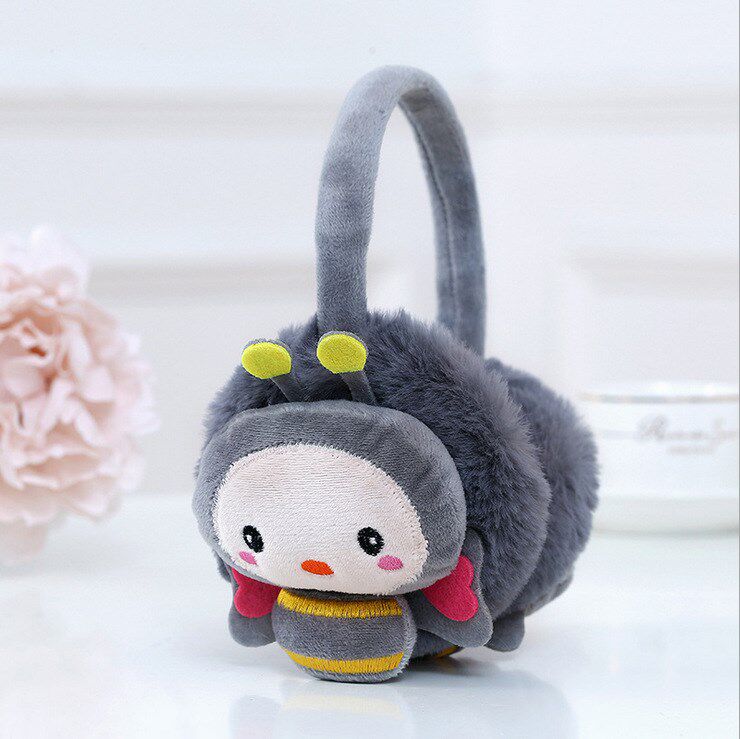 韩版学生耳罩卡通蜜蜂女童耳包保暖护耳套男童耳捂冬季儿童可调节