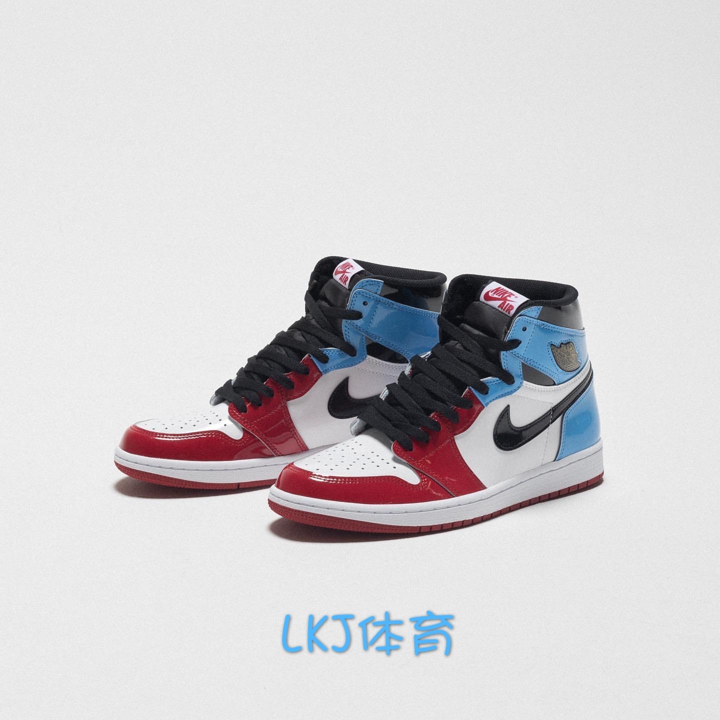 lkj体育airjordan1aj1红蓝漆皮拼接鸳鸯篮球鞋ck5666100