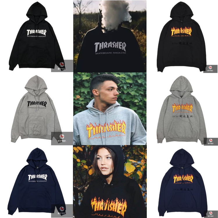新品thrasher 滑板火焰