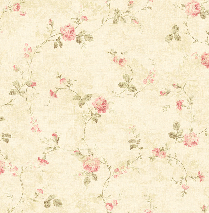 venetian chic 美国原装进口纯纸壁纸 美式碎花  田