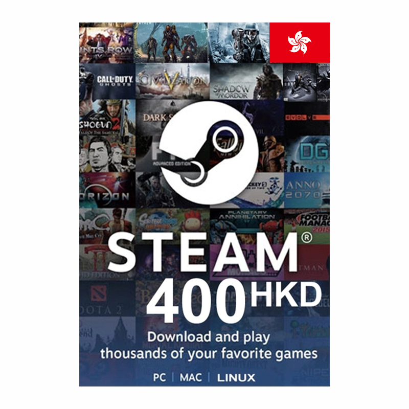 400HKD STEAM WALLET GIFT CARD 港服steam钱包礼物充值卡400港币