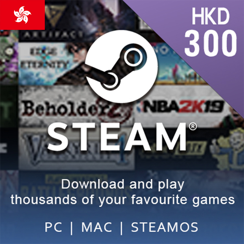 300HKD STEAM WALLET CODE香港港服steam钱包充值卡300港幣預付卡