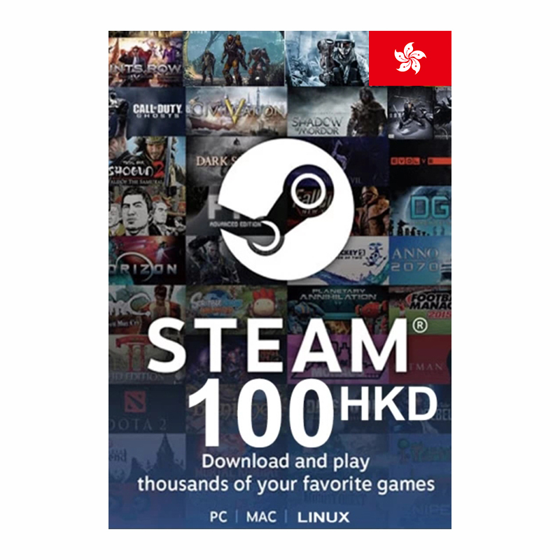 Steam Wallet Card HKD100 Code 国区香港数字点卡100港币激活码