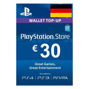 德国索尼PSN充值卡30欧元 PlayStation Store 30 EUR GERMANY DE