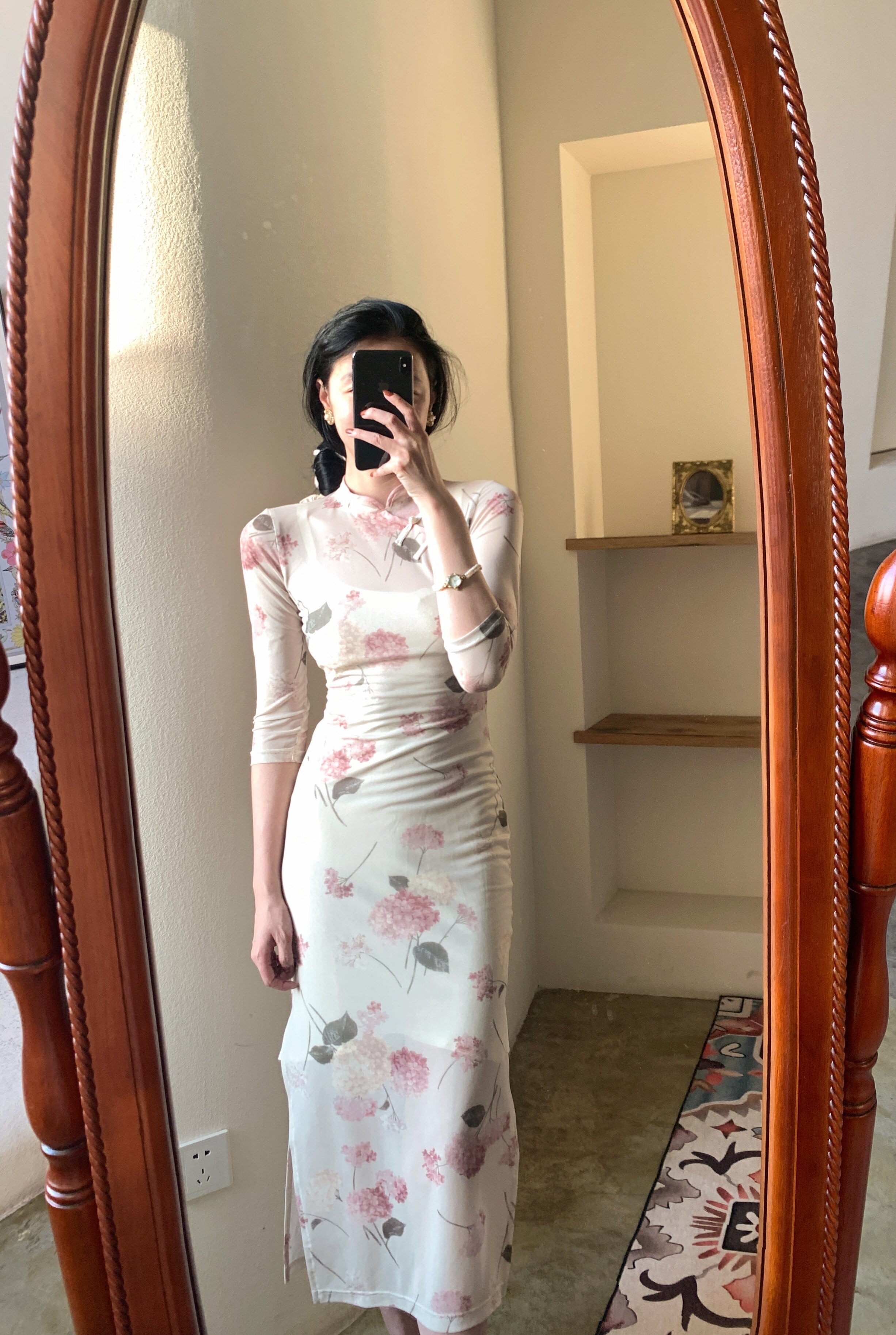 旗袍修身包臀连衣裙