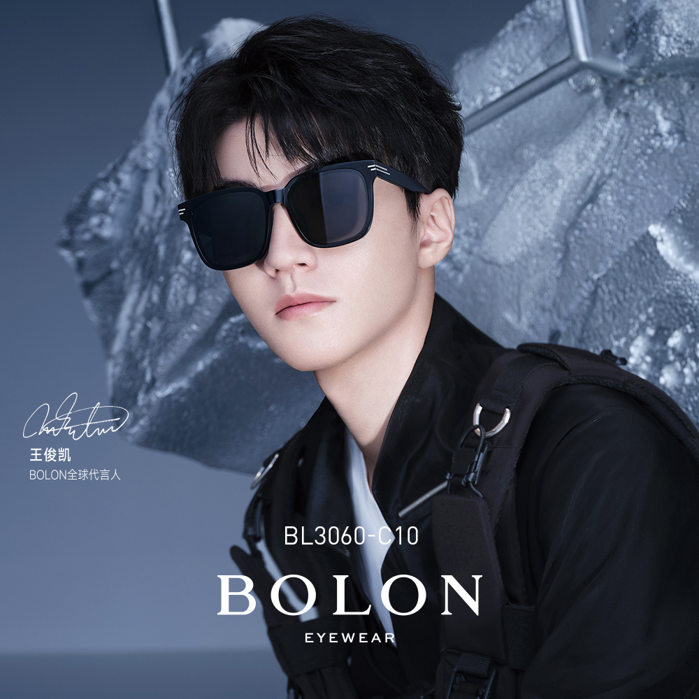bolon暴龙眼镜2022年新品板材太阳镜王俊凯同款韩版墨镜潮bl3060