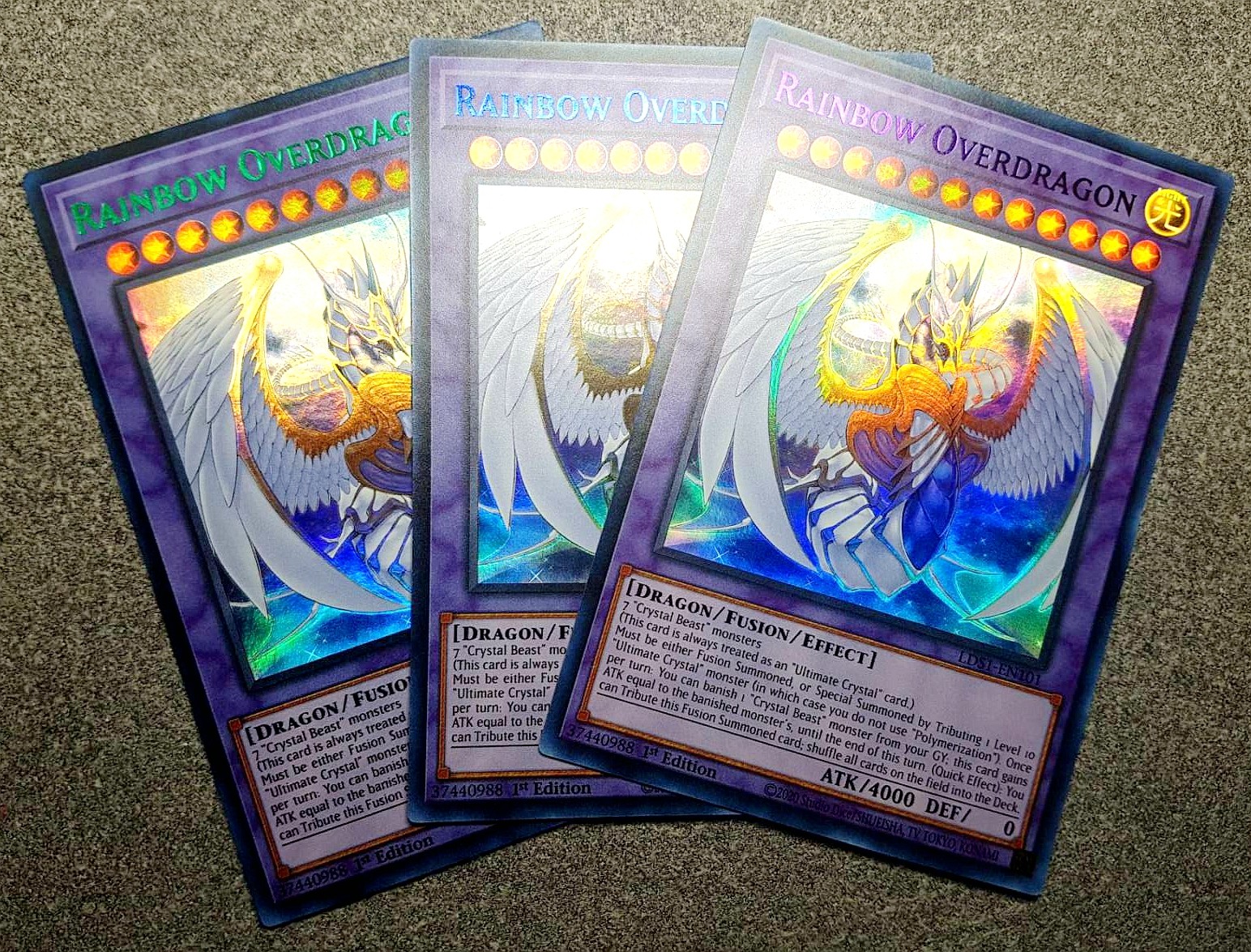 游戏王 美英一刷 lds1-en101 ur 彩字 究极宝玉神 虹桥龙 i7b