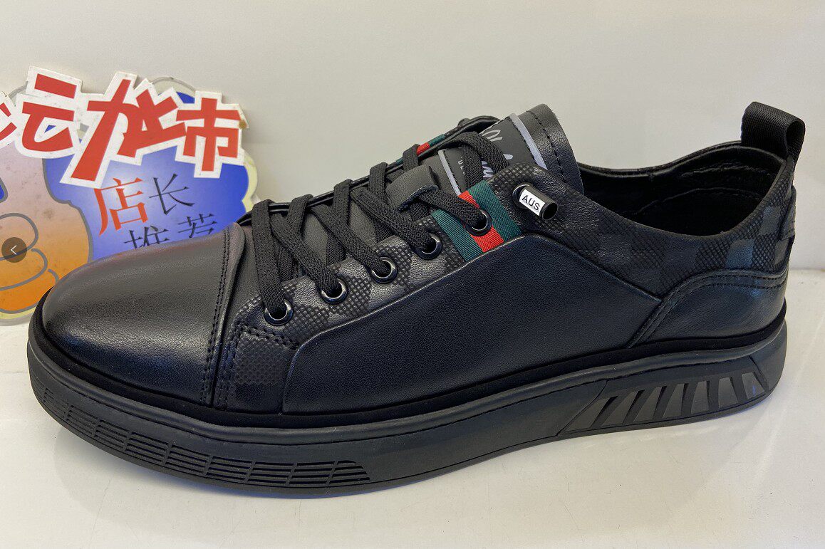 飞鸵真皮男鞋休闲皮鞋欧货秋季新款男士运动鞋英伦鞋子男潮鞋百搭