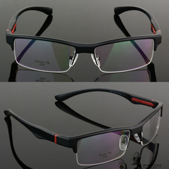 半框运动眼镜架跑步篮球近视眼镜框男款轻TR90 硅胶弹簧镜脚品牌