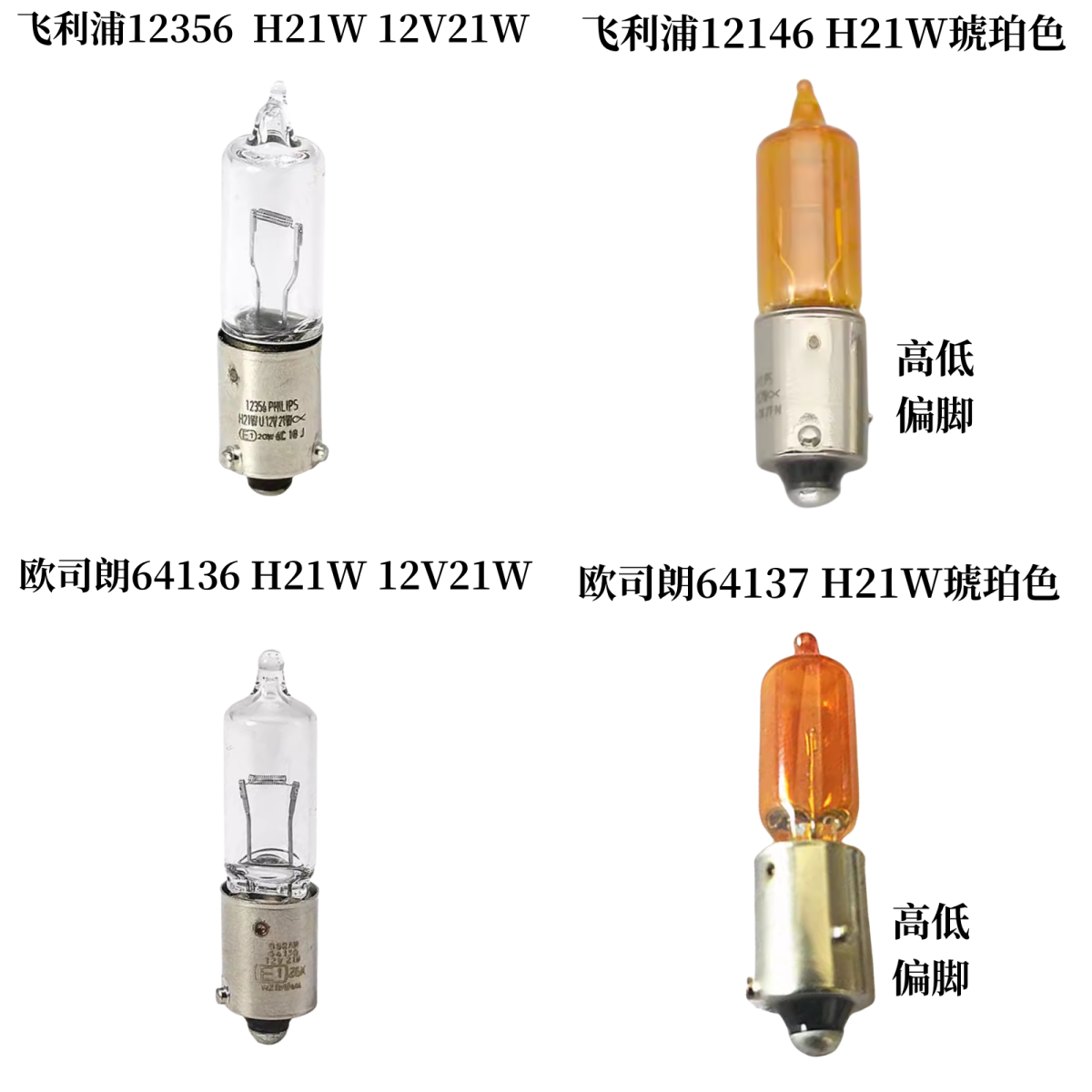 汽车灯泡飞利浦H21W长安悦翔福美来宝莱前转向荣威后雾灯途安骏捷