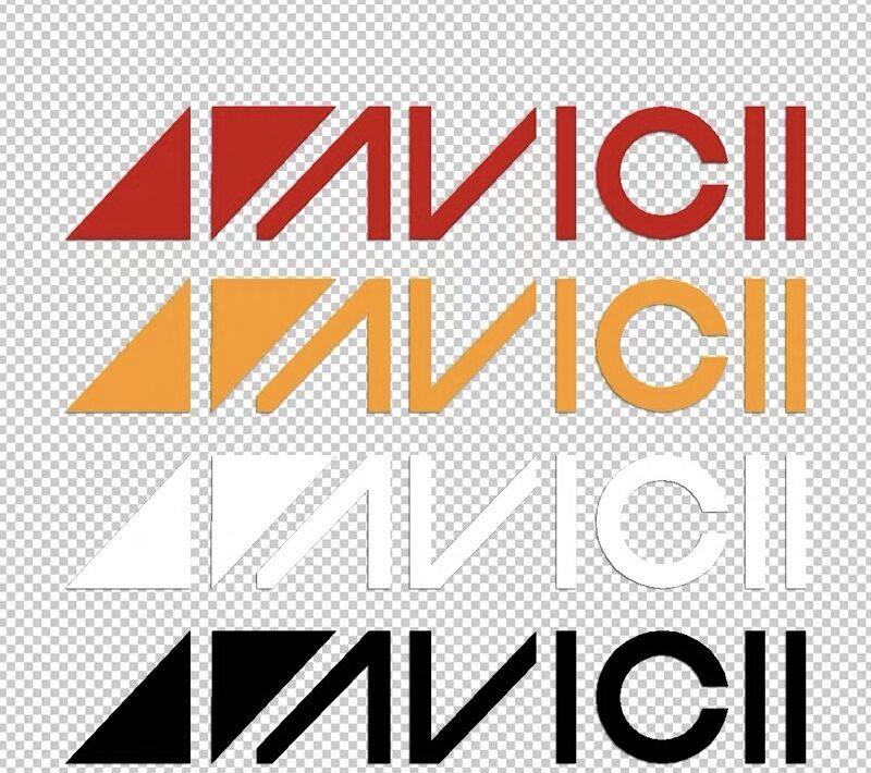 avicii艾维奇a神电音单色镂空汽车贴纸反光窗改装笔记本拉花车贴