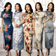 司藤同款真丝绸旗袍长款春夏2025年新款年轻气质开叉走秀演出表演