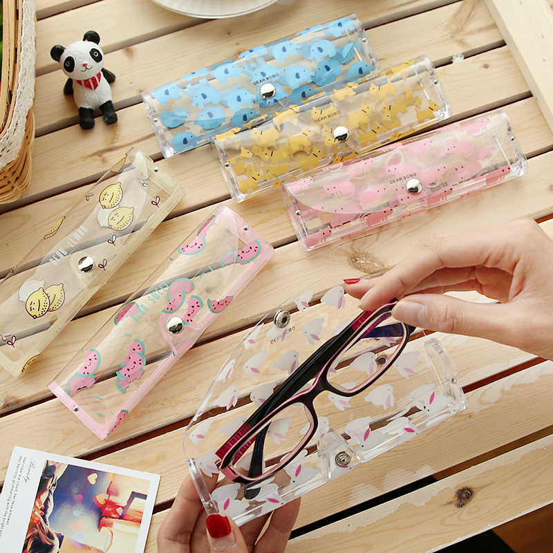 尚派● 韩国可爱儿童透明近视眼镜盒卡通创意小清新女太阳墨镜盒