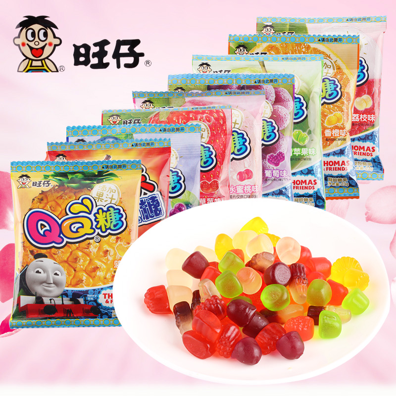 旺仔QQ糖水果汁软糖橡皮糖儿童糖果旺旺零食大礼包喜糖23g*20袋|msdalam kategori makanan ringan/Nuts/Specialty, Gula-gula dan makanan ringan/Jelly/Pudding, gula-gula - dari Buy2taobao.com untuk memberikan perkhidmatan ejen Taobao profesional membeli