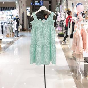 打折款Perimitz女童格子连衣裙背带裙韩国代购夏季儿童吊带裙