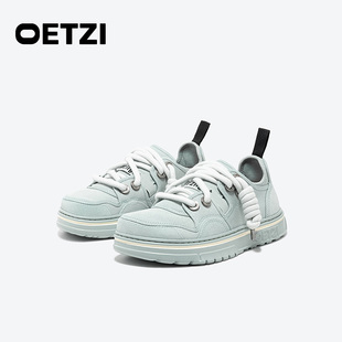oetzi帆布鞋女2024新款超轻底休闲鞋薄款透气大头鞋厚底舒适单鞋