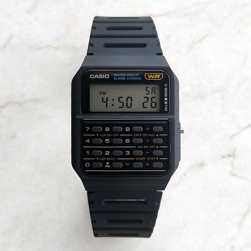 卡西欧手表CASIO CA-53W-1Z绝命毒师老白同款复古计算器防水表